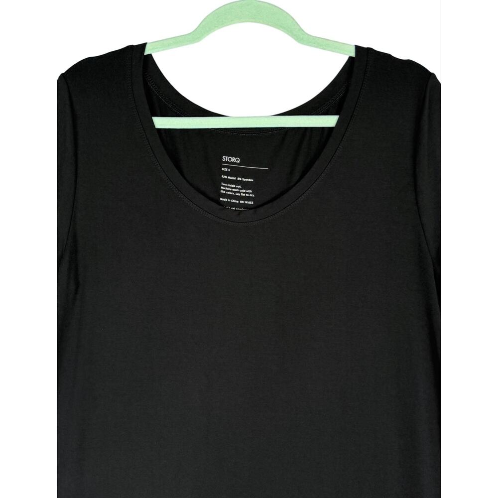 Storq On Repeat Short Sleeve T-Shirt Dress Black Maternity XL (Size 5) Modal - Picture 5 of 8